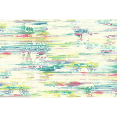 product image for Watercolor Brushstrokes Wall Mural in Green, Pink, and Yellow from the L'Atelier de Paris collection by Seabrook 9
