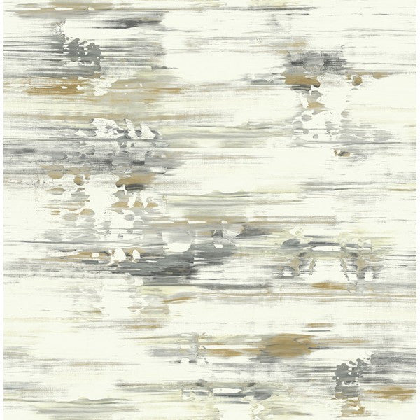 media image for Watercolor Brushstrokes Wallpaper in Browns, Greys and Gold from the L& 291