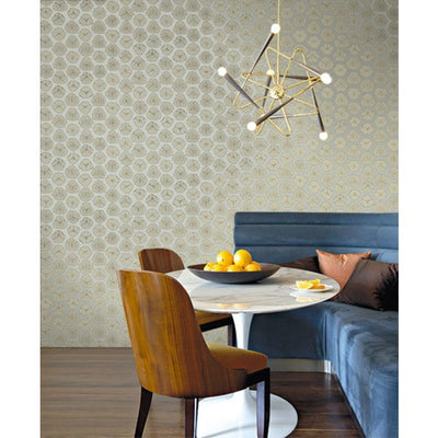 product image for Watercolor Circles Wallpaper in Brown and Grey from the L'Atelier de Paris collection by Seabrook 16