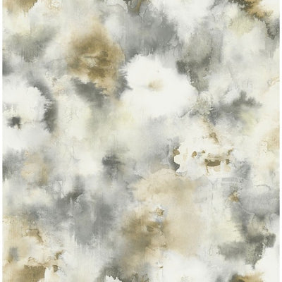 product image of sample watercolor flowers wallpaper in browns and greys from the latelier de paris collection by seabrook 1 52