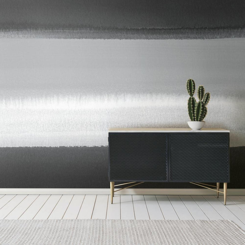 media image for Watercolor Horizon Peel & Stick Wall Mural in Grey Multi by RoomMates for York Wallcoverings 245