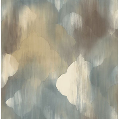 product image of sample watercolor ogee wallpaper in browns and neutrals from the latelier de paris collection by seabrook 1 517