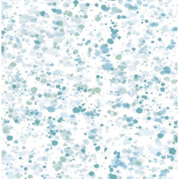 media image for Watercolor Splatter Wallpaper in Blues from the L& 290