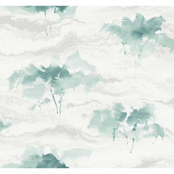media image for sample watercolor trees wallpaper in greens greys and ivory from the latelier de paris collection by seabrook 1 217