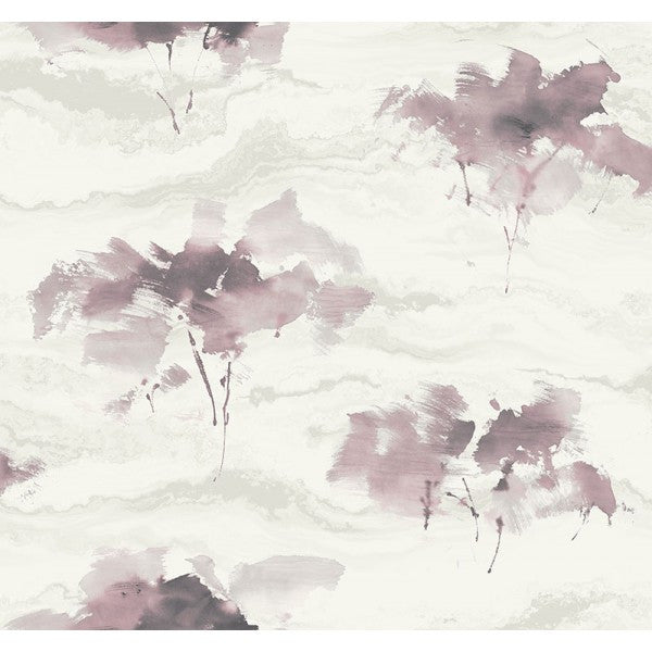 media image for Watercolor Trees Wallpaper in Wine and Greys from the L& 288