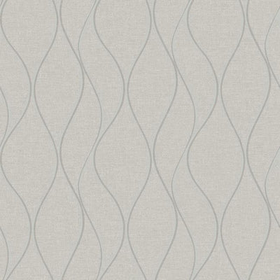product image for Wave Ogee Peel & Stick Wallpaper in Beige by RoomMates for York Wallcoverings 38