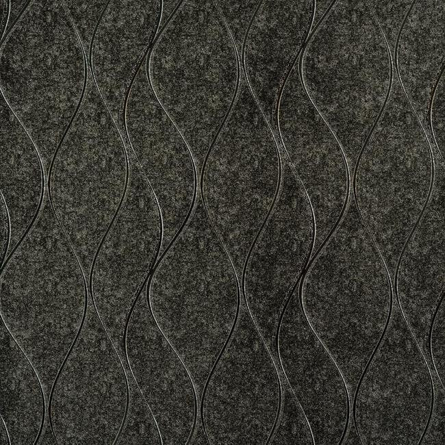 media image for Wavy Stripe Wallpaper in Metallic Charcoal and Silver by York Wallcoverings 234