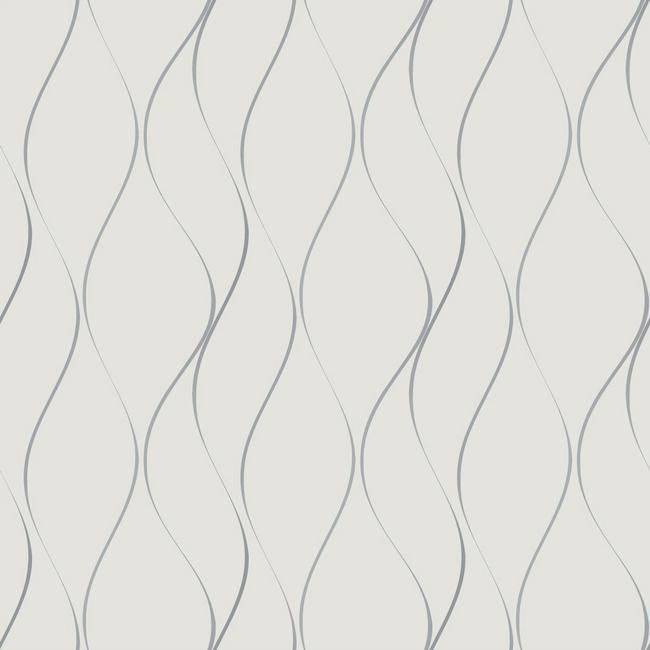 media image for sample wavy stripe wallpaper in soft grey and silver by york wallcoverings 1 233
