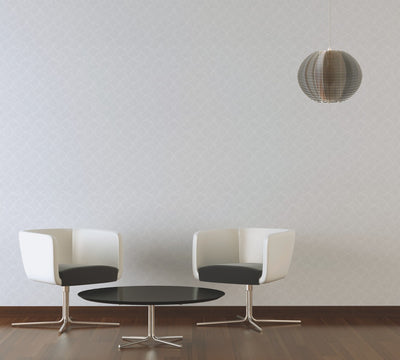 product image for Wavy Trellis Wallpaper in White design by BD Wall 6