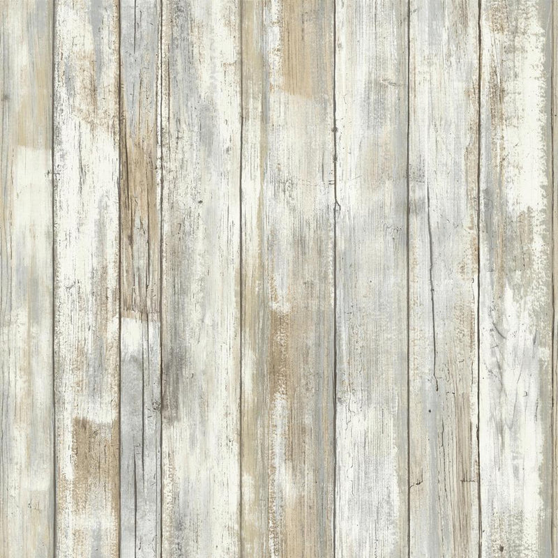 media image for Weathered Planks Peel & Stick Wallpaper in Neutral by RoomMates for York Wallcoverings 287