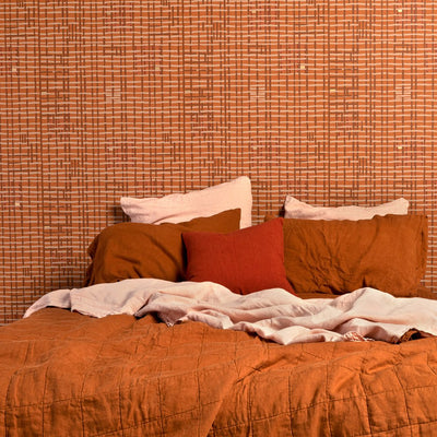 product image for Weave Wallpaper in Terra Cotta by Hawkins New York 30