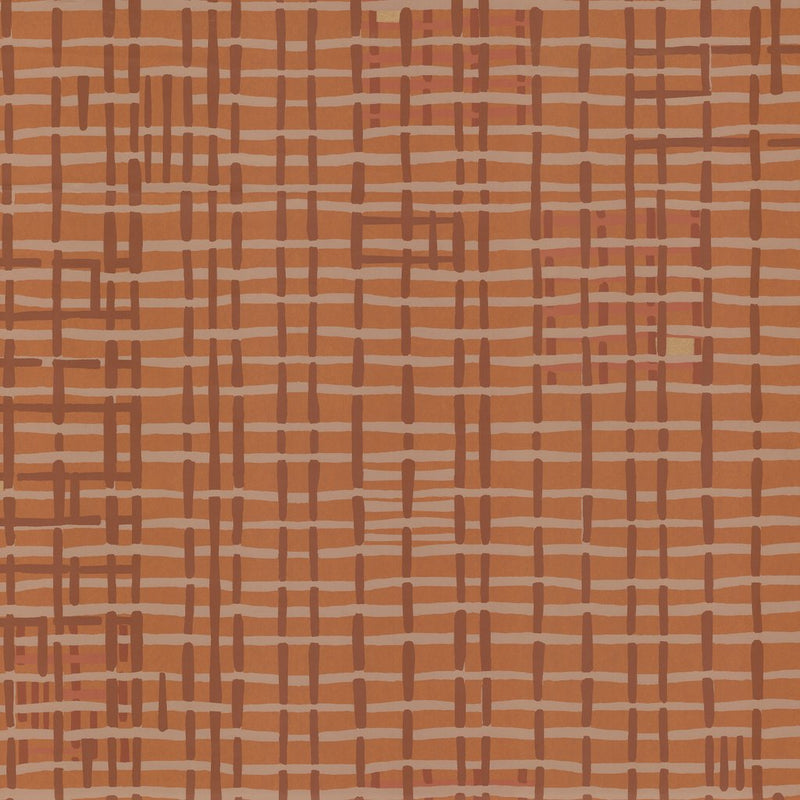 media image for Weave Wallpaper in Terra Cotta by Hawkins New York 265