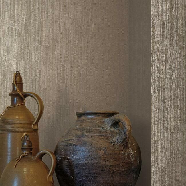 media image for Weekender Weave Wallpaper in Copper from the Traveler Collection by Ronald Redding 249