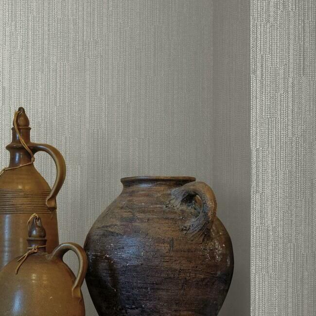 media image for Weekender Weave Wallpaper in Grey from the Traveler Collection by Ronald Redding 23
