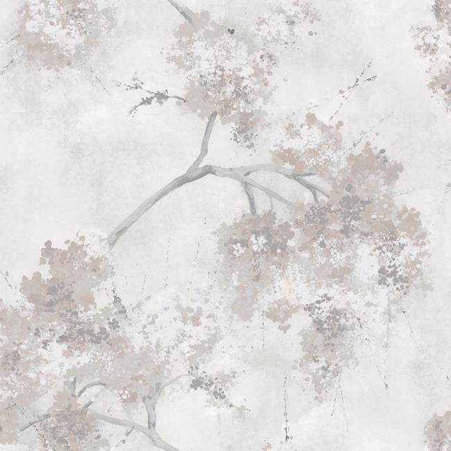 media image for sample weeping cherry tree peel stick wallpaper in beige and ivory by roommates for york wallcoverings 1 231