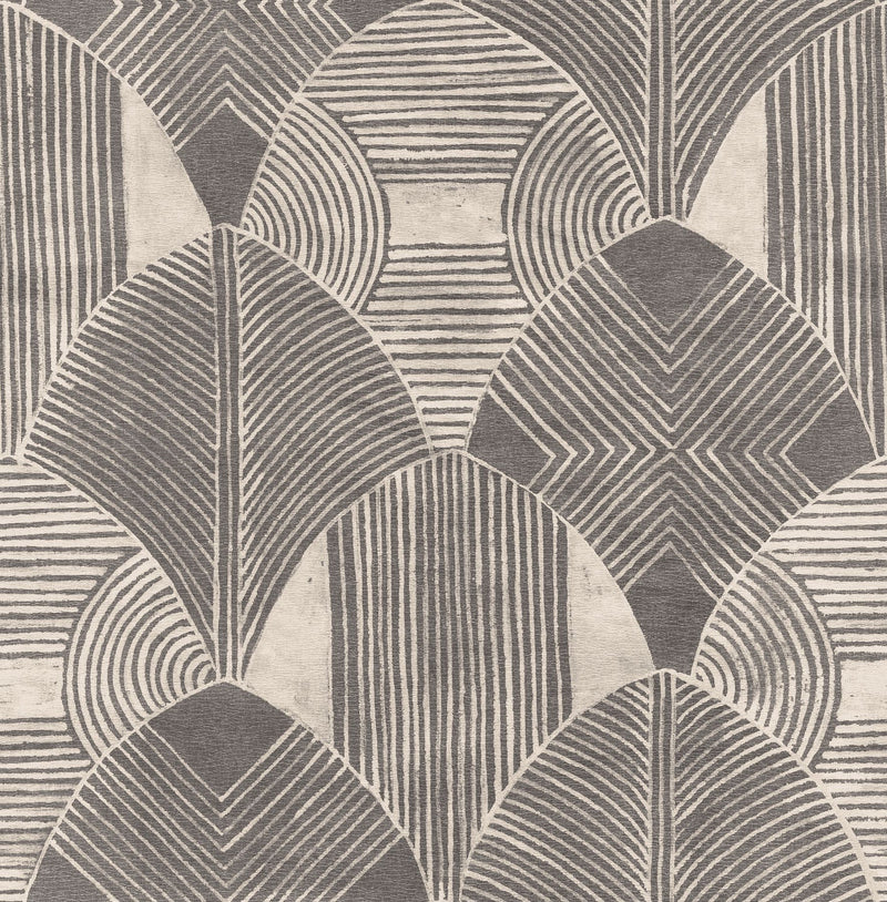 media image for Westport Geometric Wallpaper in Charcoal from the Scott Living Collection by Brewster Home Fashions 244