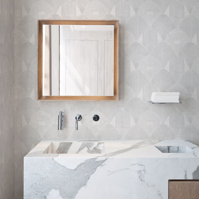 product image for Westport Geometric Wallpaper in Dove from the Scott Living Collection by Brewster Home Fashions 99