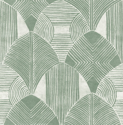 product image of Westport Geometric Wallpaper in Green from the Scott Living Collection by Brewster Home Fashions 534