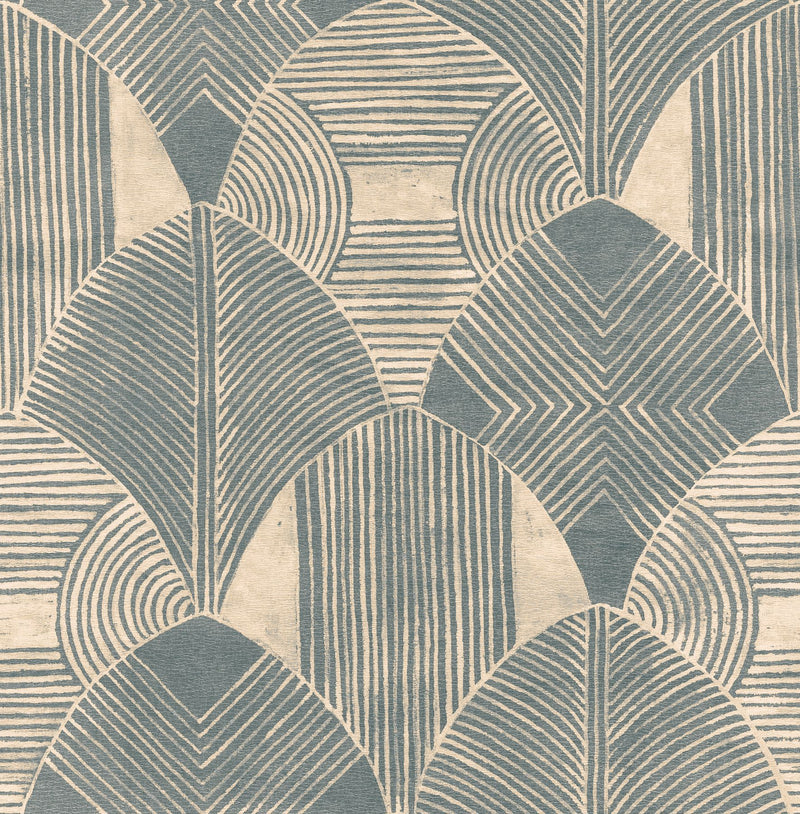 media image for Westport Geometric Wallpaper in Teal from the Scott Living Collection by Brewster Home Fashions 225