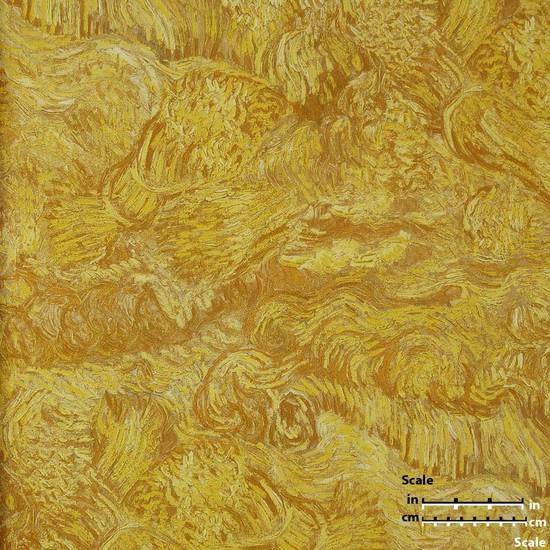 media image for Wheatfield Wallpaper in Yellow Sienna from the Van Gogh Collection by Burke Decor 268