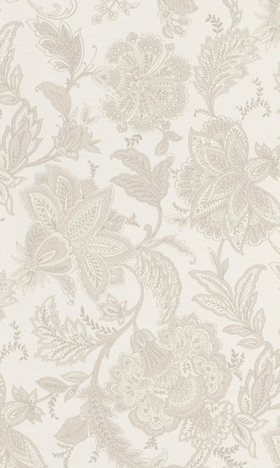 product image for Hand Drawned Bold Floral Blossoms White Wallpaper by Walls Republic 60