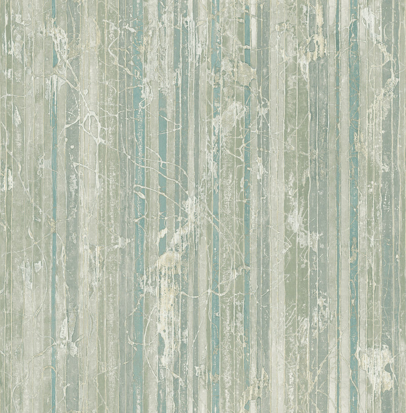media image for Whitney Stripe Wallpaper in Green and Neutrals from the Metalworks Collection by Seabrook Wallcoverings 223