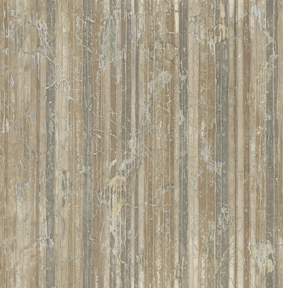 product image of Whitney Stripe Wallpaper in Tan and Ivory from the Metalworks Collection by Seabrook Wallcoverings 599