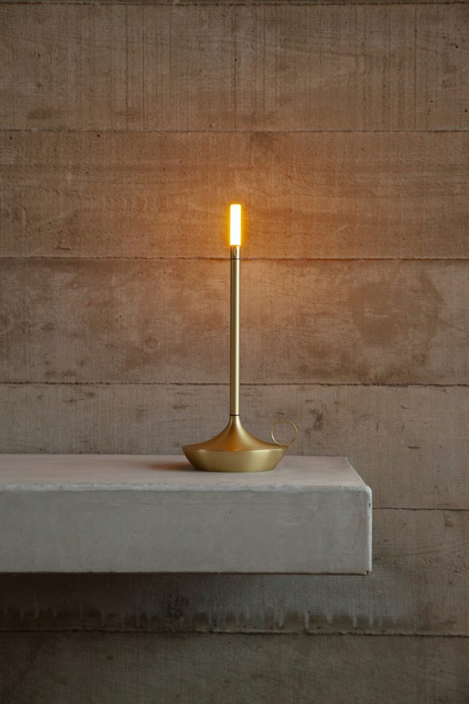 media image for Wick Portable Table Light in Brass 22