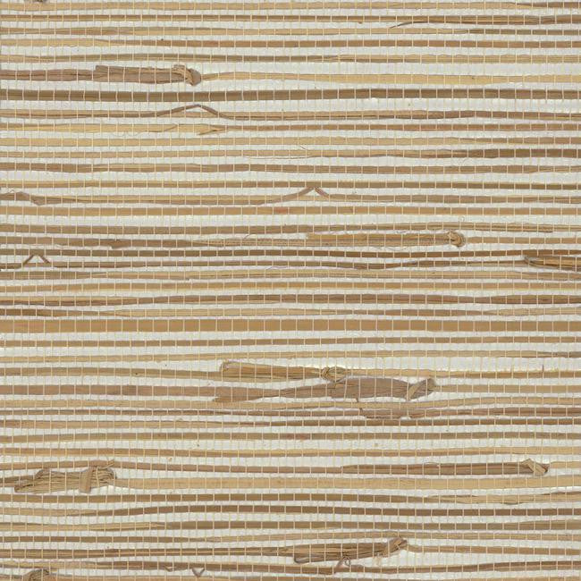 media image for Wide Knotted Grass Wallpaper in Brown and Silver from the Grasscloth II Collection by York Wallcoverings 220