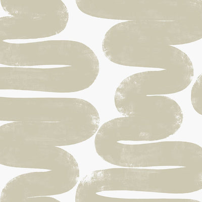 product image of Wiggle Room Sand and White Peel-and-Stick Wallpaper by Tempaper 572