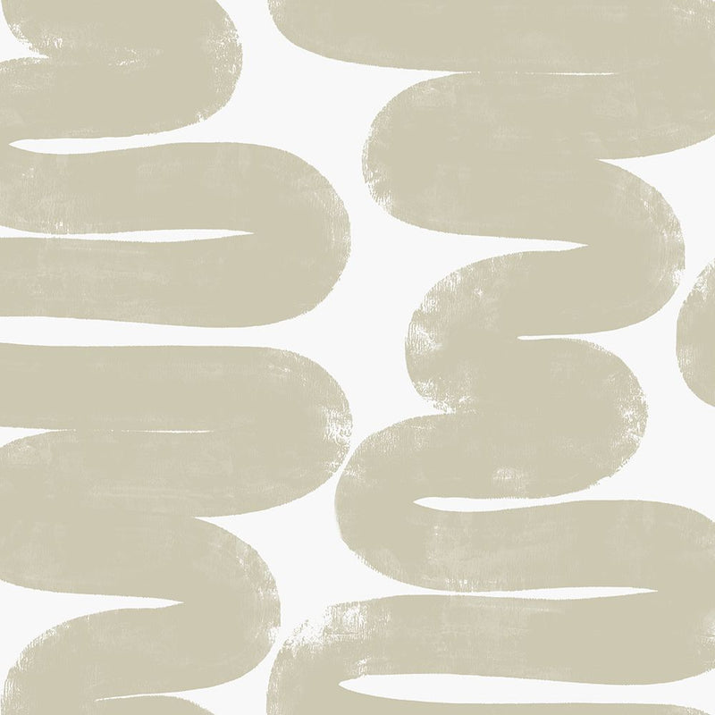 media image for Wiggle Room Sand and White Peel-and-Stick Wallpaper by Tempaper 262