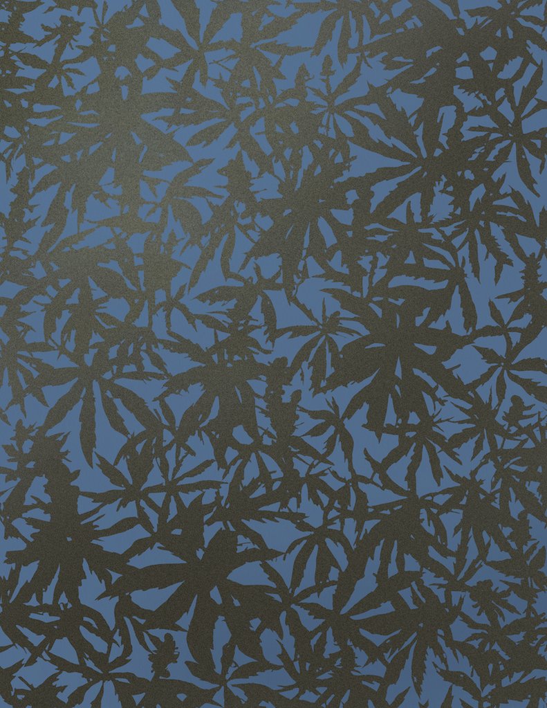media image for sample wild thing wallpaper in gunmetal on navy design by juju 1 222