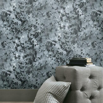 product image for Wildflower Shadows Peel & Stick Wallpaper in Black and Grey by RoomMates for York Wallcoverings 39