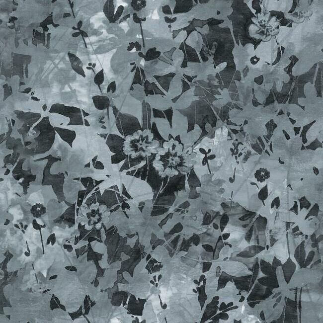 media image for Wildflower Shadows Peel & Stick Wallpaper in Black and Grey by RoomMates for York Wallcoverings 231