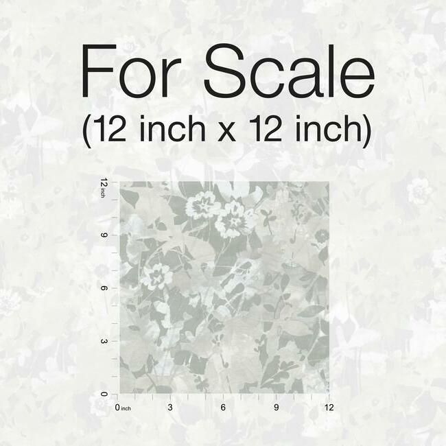 media image for Wildflower Shadows Peel & Stick Wallpaper in Grey and White by RoomMates for York Wallcoverings 215