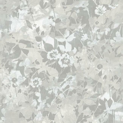 product image for Wildflower Shadows Peel & Stick Wallpaper in Grey and White by RoomMates for York Wallcoverings 22