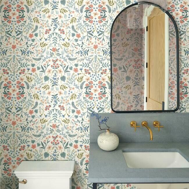media image for Wildwood Wallpaper in Beige and Coral from the Rifle Paper Co. Collection by York Wallcoverings 294