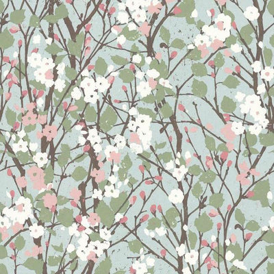 product image of sample willow branch peel stick wallpaper in aqua by roommates for york wallcoverings 1 598