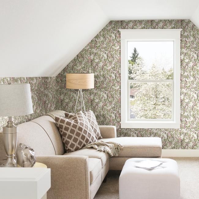 media image for Willow Branch Peel & Stick Wallpaper in Beige by RoomMates for York Wallcoverings 222