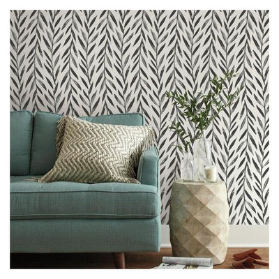 product image for Willow Peel & Stick Wallpaper in Black by Joanna Gaines for York Wallcoverings 13