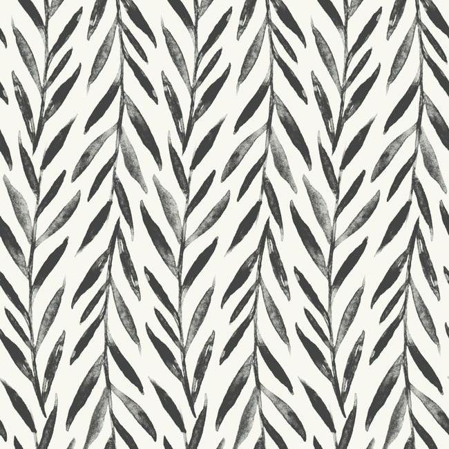 media image for sample willow peel stick wallpaper in black by joanna gaines for york wallcoverings 1 26