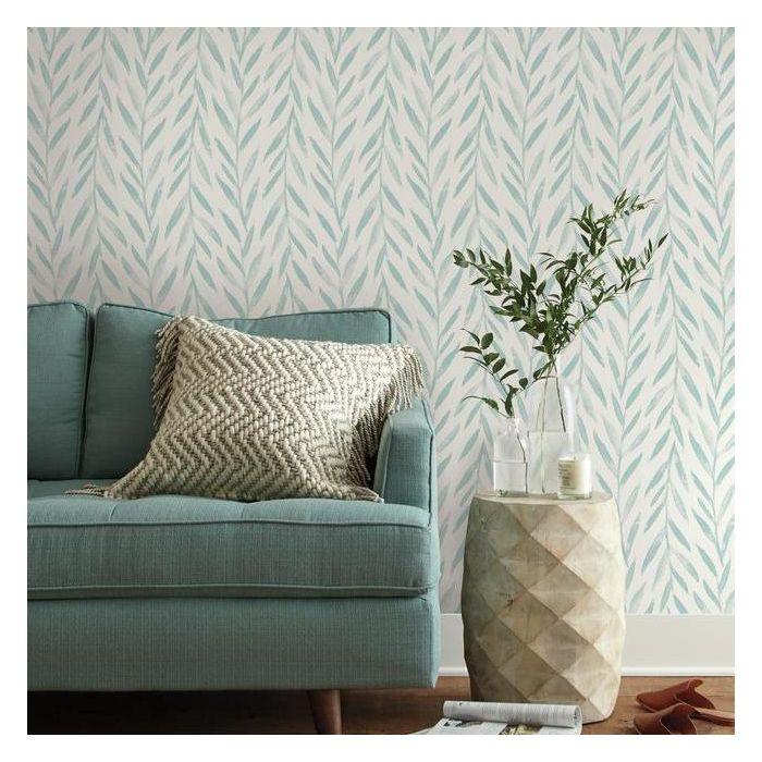 media image for Willow Peel & Stick Wallpaper in Blue by Joanna Gaines for York Wallcoverings 221