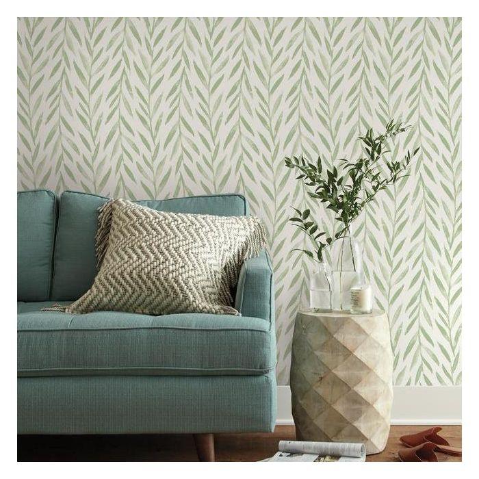 media image for Willow Peel & Stick Wallpaper in Green by Joanna Gaines for York Wallcoverings 249