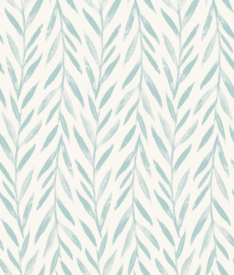 media image for sample willow wallpaper in blue from the magnolia home vol 3 collection by joanna gaines 1 287