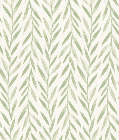 product image of sample willow wallpaper in green from the magnolia home vol 3 collection by joanna gaines 1 580