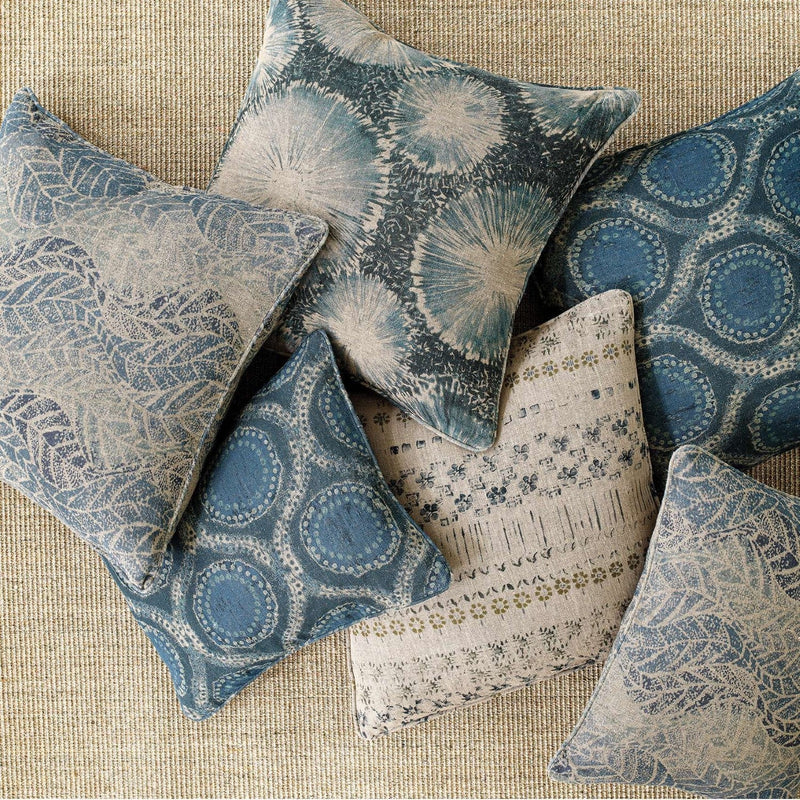 media image for willowleaf linen blue decorative pillow by annie selke pc2860 pil1620 4 27