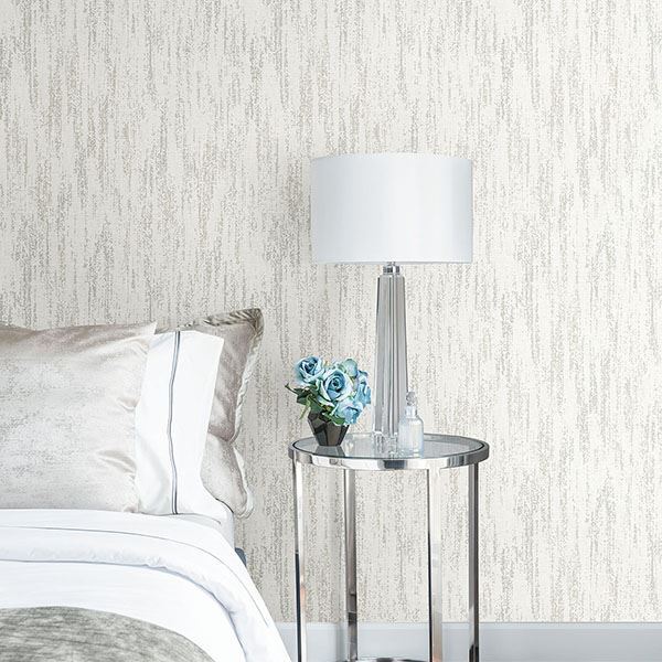 media image for Wisp Texture Wallpaper in Silver from the Celadon Collection by Brewster Home Fashions 21