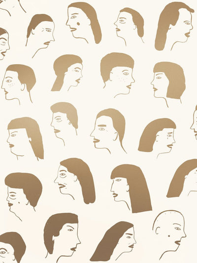 product image of Women Wallpaper in Gold and Cream by Thatcher Studio 553