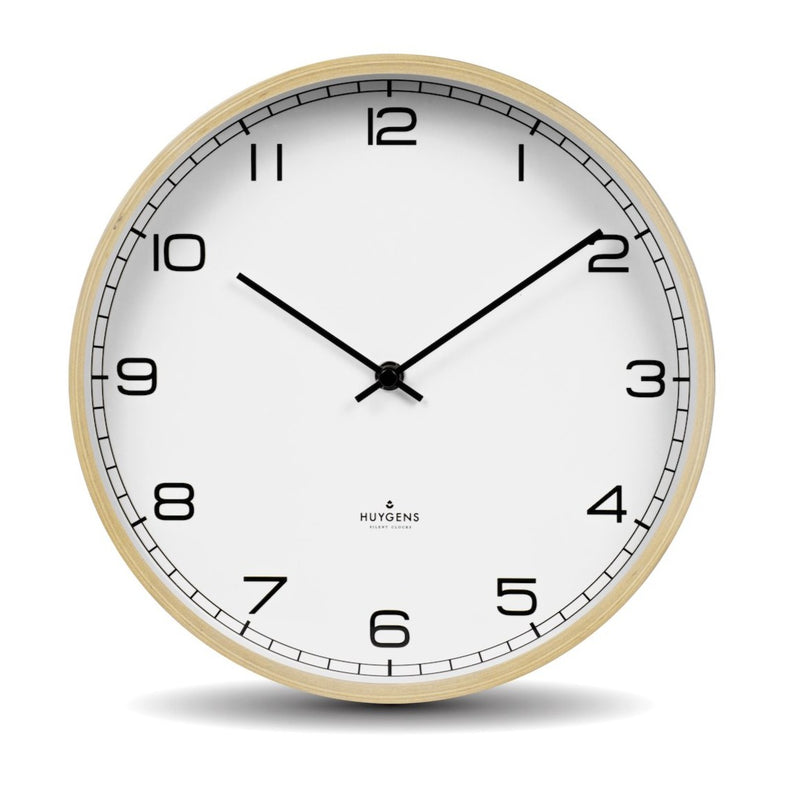 media image for Wood 25 Silent Wall Clock by Huygens 295