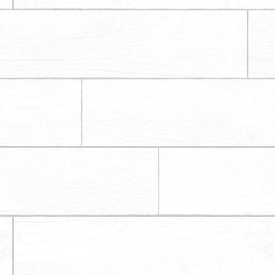 product image for Wood Planks Self-Adhesive Wallpaper in Shiplap White design by Tempaper 11